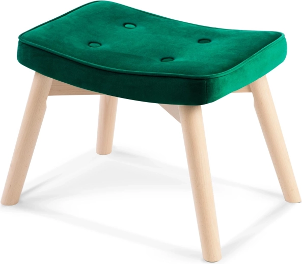 Footstool for the Norse Sofotel armchair in dark green