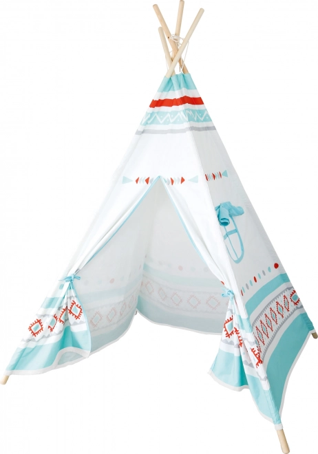 Small Foot children's teepee in white and blue