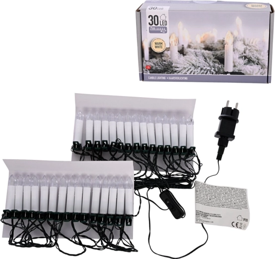 LED светеща верига свещички UH 30 LED 4 м жълта светлина