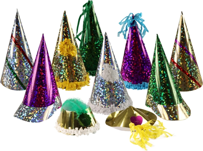 Ball party hats mix of colors – pack of 25 pcs
