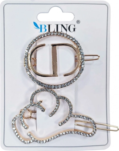 Фиби за коса BLING – златни, комплект 2 бр., тип IV