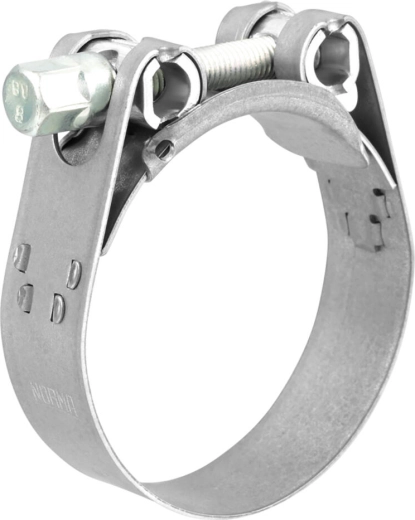Hose clamp with hinged bolt W1, diameter 21–23 mm, width 18 mm