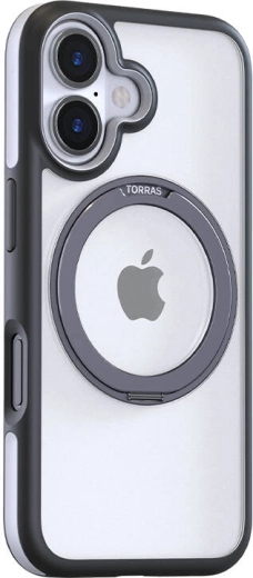 Torras ostand r fusion case for iphone 16 plus black