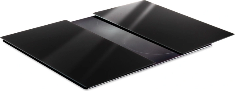 Vilde glass cutting boards and hob cover, black, set of 2, 60 × 52 cm