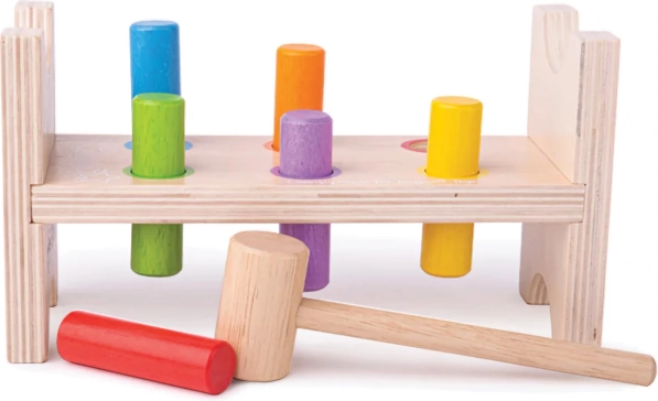 Дървено чукче Bigjigs Baby