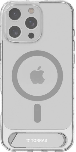 Transparent Magnetic Case TORRAS Pstand with Kickstand for iPhone 16 Pro Max