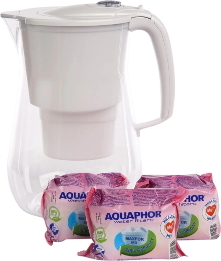 Onyx water filter jug 4.2 l white + 3× magnesium filter