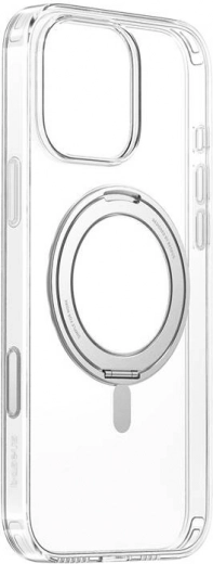 Магнитен прозрачен калъф със стойка BASEUS SkyRing 360° за iPhone 16 Pro