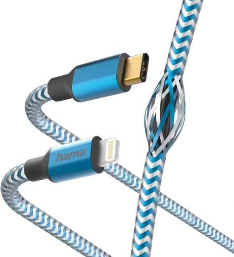 Hama Reflected charging and data cable USB-C – Lightning 1.5 m blue