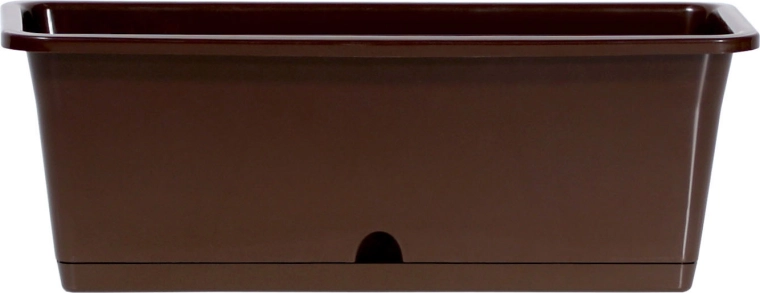Plastic Planter Box Camelia 59.5 cm Brown