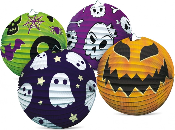 Halloween paper lantern ball 25 cm, 4 designs