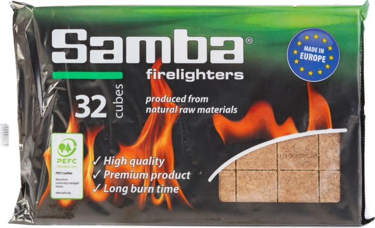 Firelighters for Grill and Fireplace - 32 Pieces