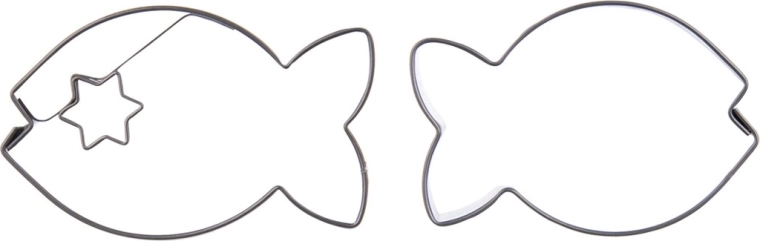 Stainless Steel Fish Cookie Cutters, Set of 2
