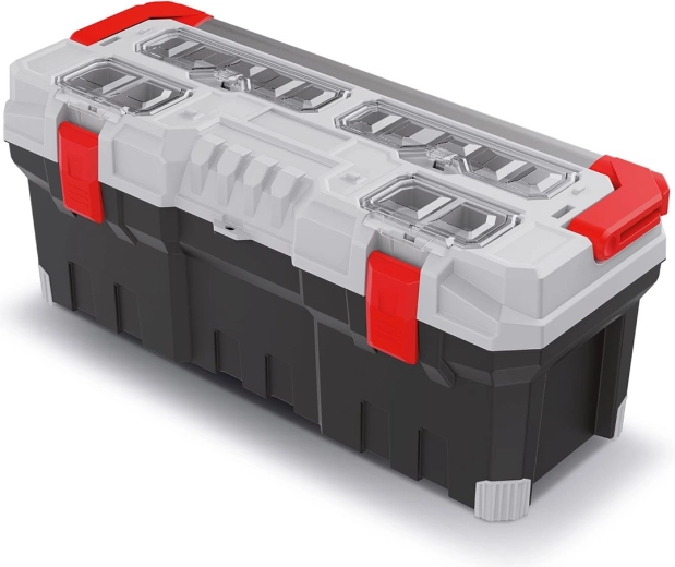 Plastic Tool Box TITAN PLUS with Metal Handle, 752 × 300 × 304 mm, Grey