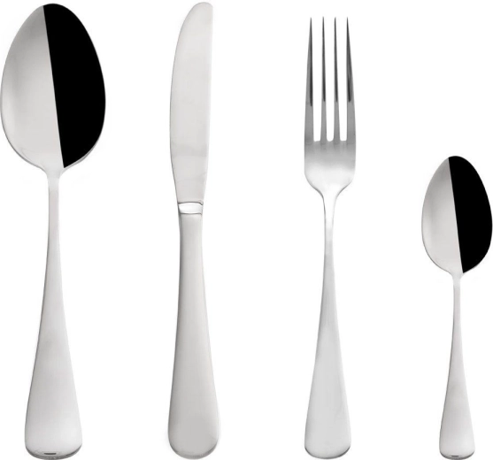 Stainless steel cutlery set for 6 people, 24 pcs