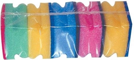 Оформена гъба за съдове 8,5 × 7 × 4,5 см, микс цветове (5 бр.)
