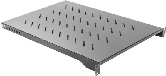 Рафт за 19" шкаф 1U, 1000 мм, 483 × 750 мм, черен