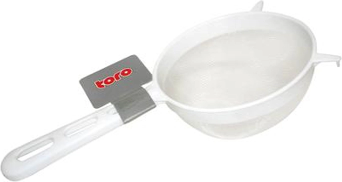 Пластмасова цедка TORO 7 см с дръжка и кукичка