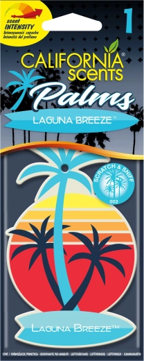 Hanging car fragrance CALIFORNIA SCENTS Laguna Breeze – palms