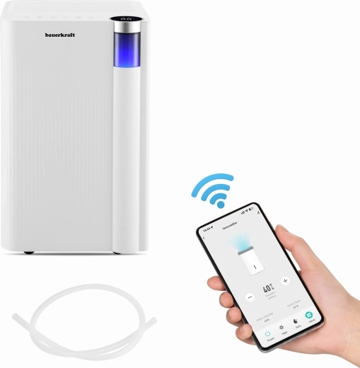 Обезвлажнител за въздух Bauerkraft 12 л/24 ч с Wi-Fi