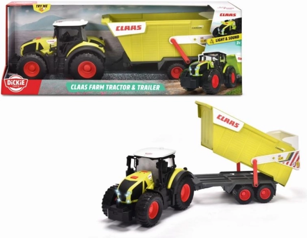 Трактор с накланящо се ремарке CLAAS 64 см със светлини и звуци