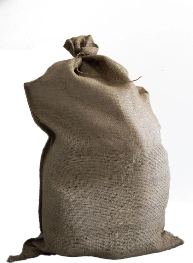 Jute sack with tie 95 × 56 cm