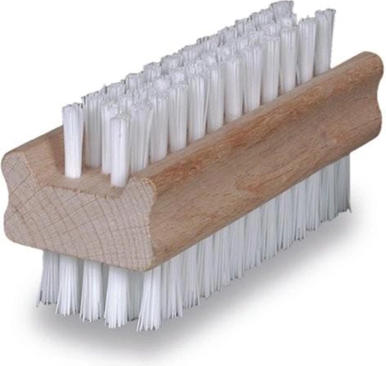 Double-sided wooden hand and nail brush 10 cm TORO