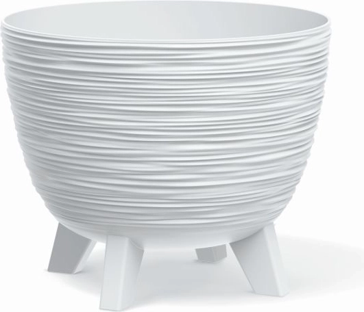 Саксия Furu 23,6 см бяла с крачета