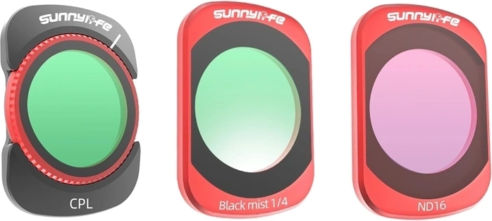 Комплект филтри Sunnylife за Osmo Pocket 4/3 (CPL, ND16, Black Mist 1/4)