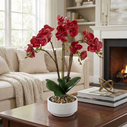 Artificial orchid decoration 56 cm - 1 piece
