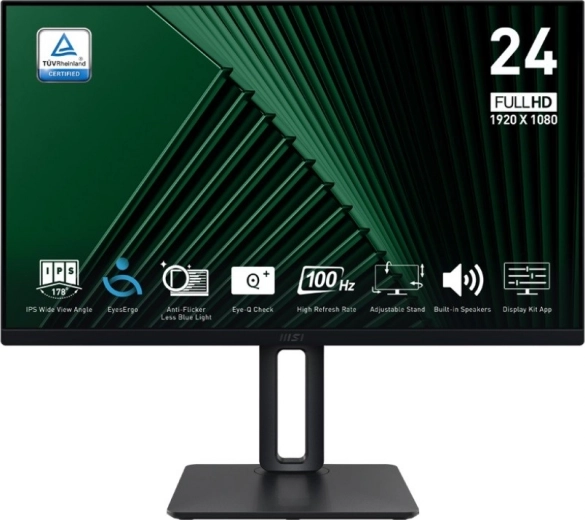 Монитор 23,8" MSI PRO MP245PG LED, Full HD, 100 Hz, черен
