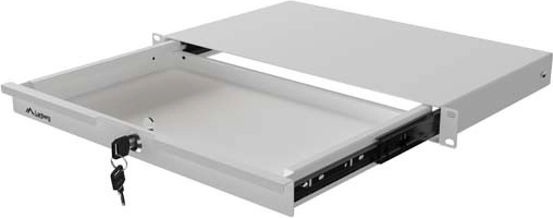 Lanberg lockable drawer for 19" rack 1U, 270 mm, gray