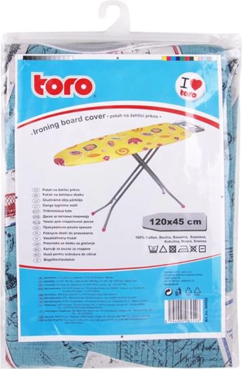 Калъф за дъска за гладене Toro 45 × 120 см, памук