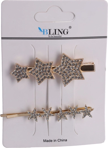 Фиби за коса BLING – златни, комплект 2 бр.