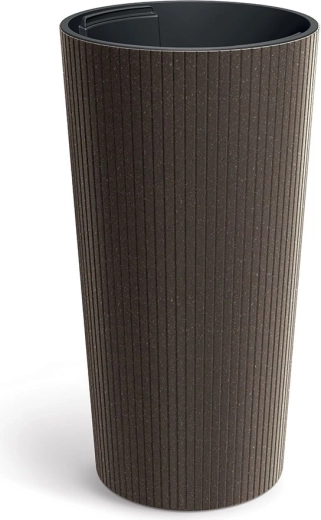 Саксия Lamia Slim Eco Wood 30 см – кафе