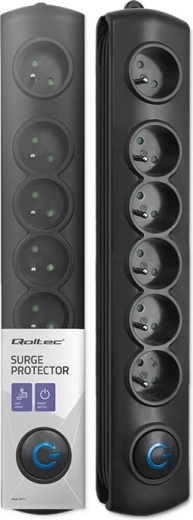 Surge protector power strip, 6 outlets, 1.8 m