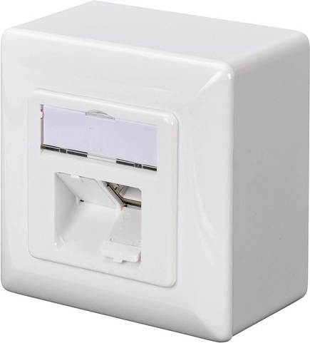 Екранирана мрежова стенна розетка кат.5e 2x RJ45