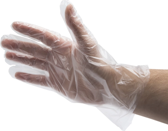 Disposable plastic gloves - 1 piece