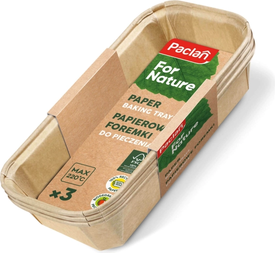 Paclan For Nature компостируеми хартиени форми за печене 3 бр.