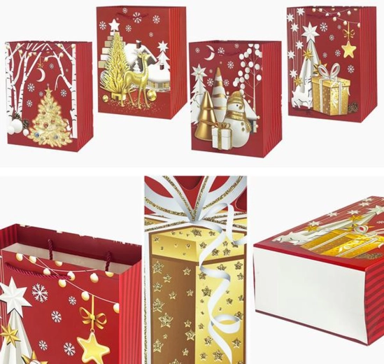 Toro Paper Christmas Gift Bag with Tree 23 × 18 × 10 cm