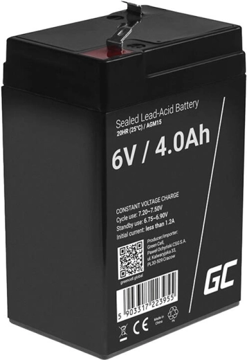Безподдръжкова батерия Green Cell AGM 6V/4Ah