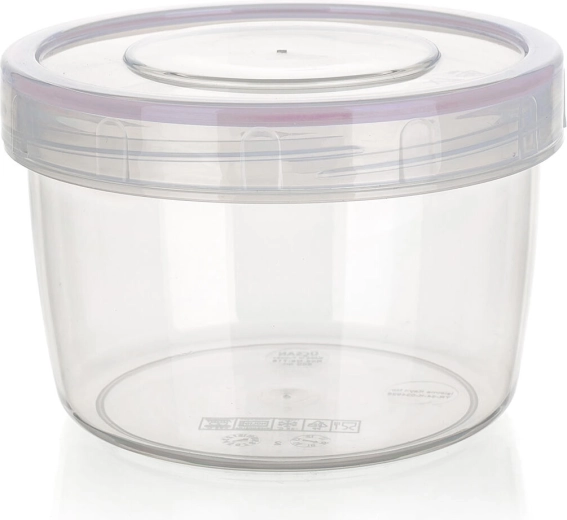 LARA hermetic round container 0.5 l plastic