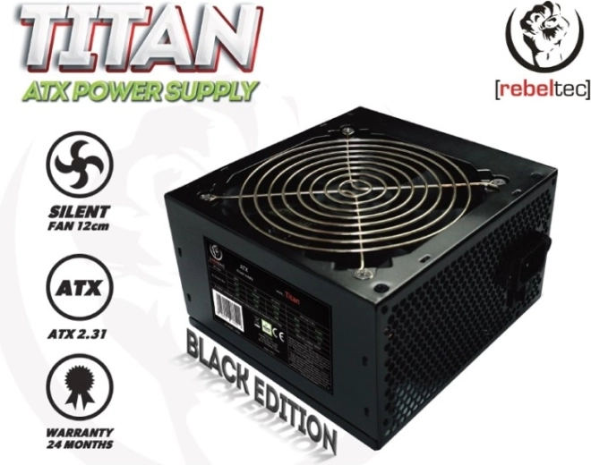 Universal ATX 2.31 Computer Power Supply REBELTEC Titan 500W
