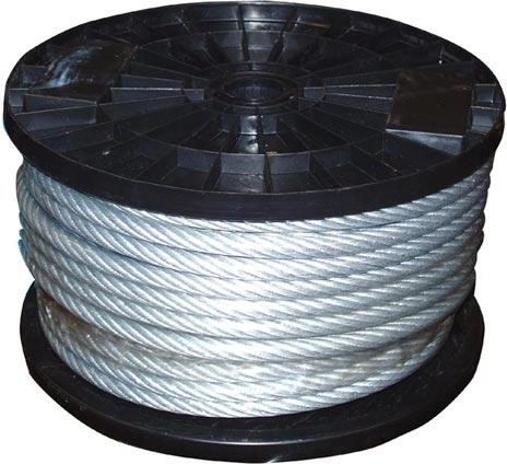 Steel Cable 2/3 mm in PVC Sheath, Galvanized, 200 m