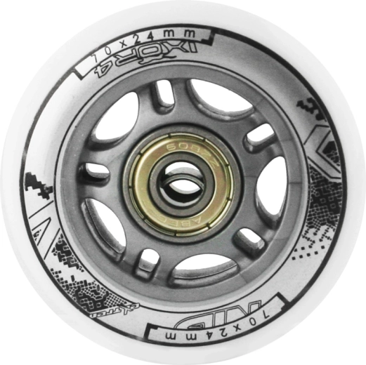 Комплект бели PU колела 70 × 24 мм с лагери ABEC 7 NILS EXTREME