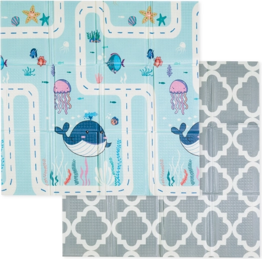 PETITE&MARS folding play mat Campy S ocean & arabesca