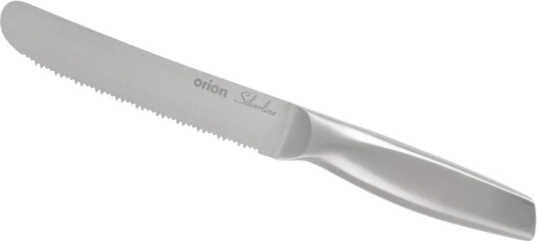 Serrated blade for clean slicing without crushing
