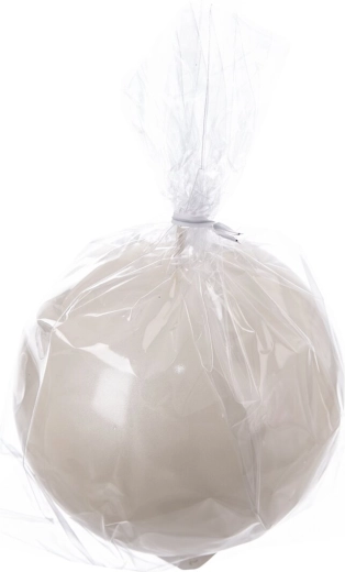 Decorative ball candle, cream glossy, 10 cm