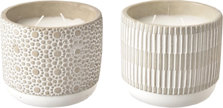 Outdoor scented candle in cement with citronella 12 × 12 × 12 cm
