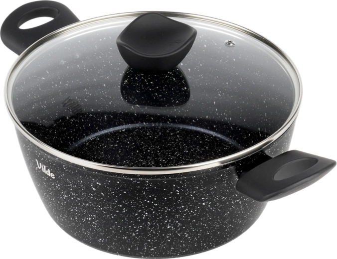 Glass lid with steam vent